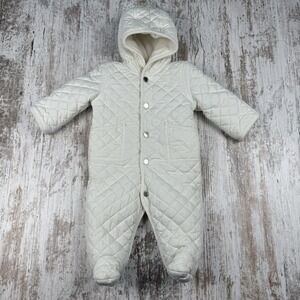 Ralph Lauren Baby One-Piece Quilted Snowsuit‎ Full Body Hooded size 6 month